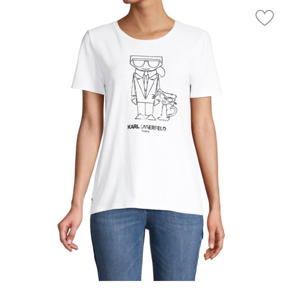 Karl & Choupette Graphic T-Shirt Size S